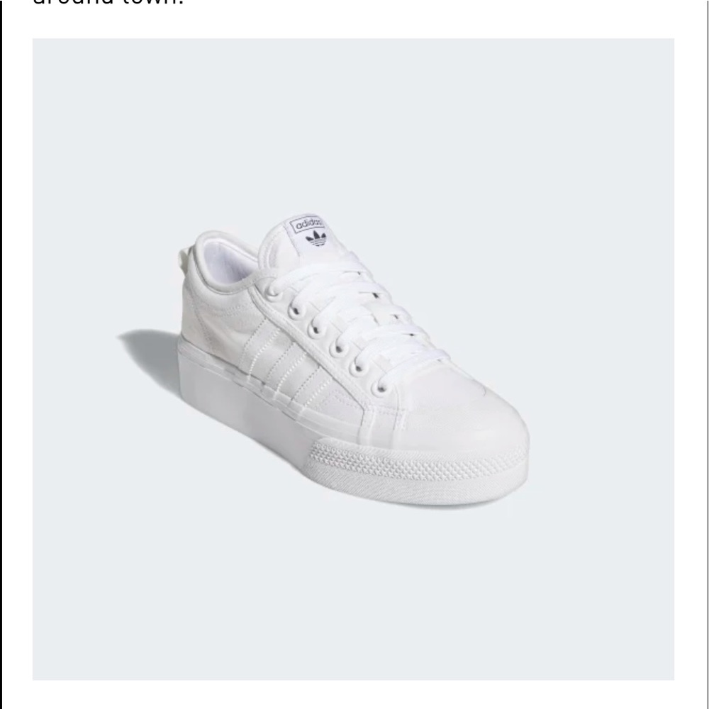 Adidas Nizza platform sneaker. New in box. Size 10